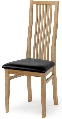 Allegro Stol Ek Svart Läder