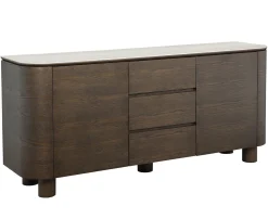 Aria Sideboard Brun/Keramisk Travertin
