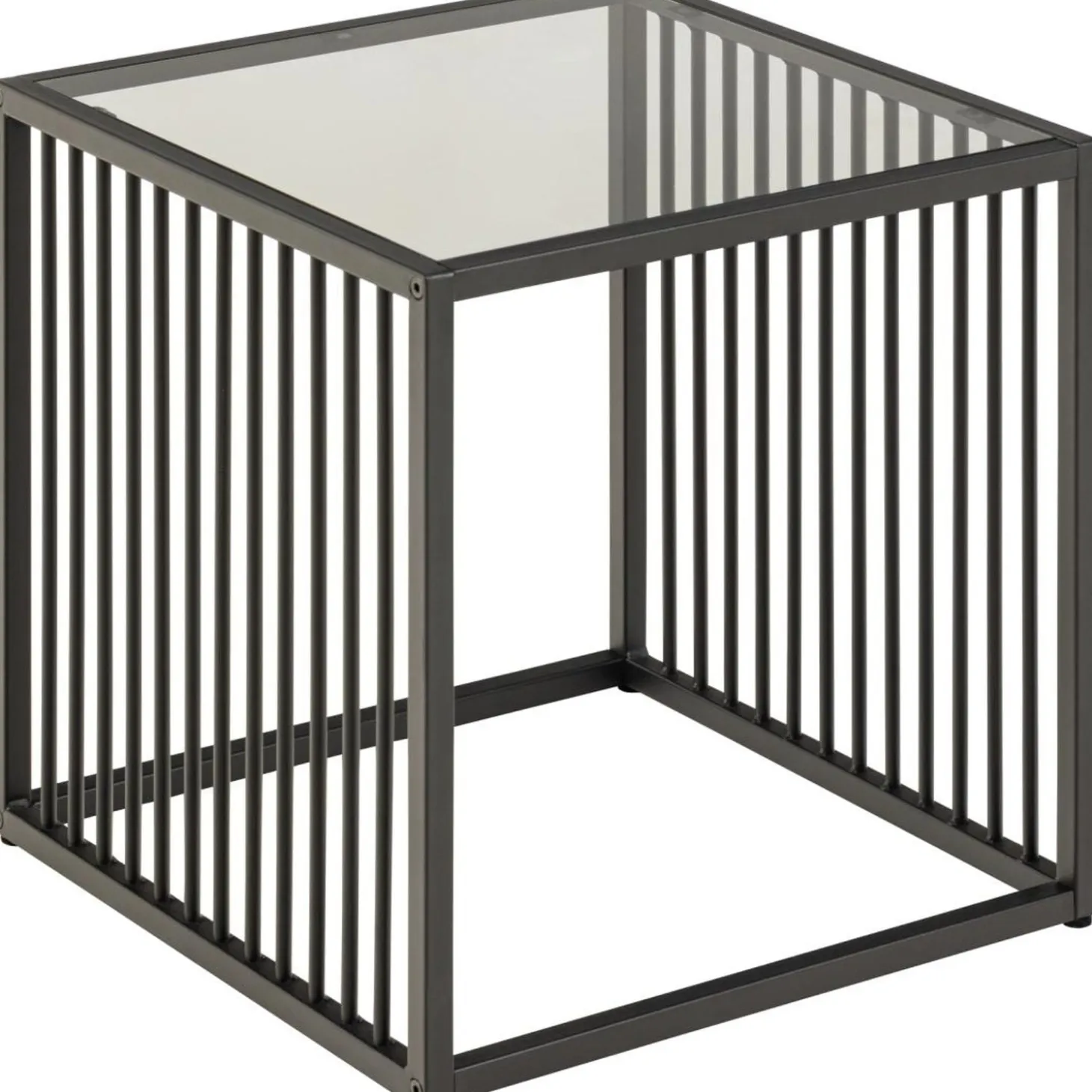 Auxerre Sidobord 40x40x40 cm Härdat glas