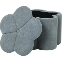 Bellis Sittpuff med Förvaring Ø60 cm Blå