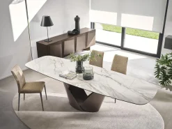 Calla Matbord 100x200-296 cm Pearl Beige / Keramik