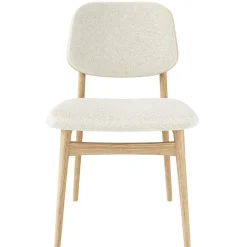 Carl Matstol Oljad Ek/Beige Tyg