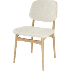 Carl Matstol Oljad Ek/Beige Tyg