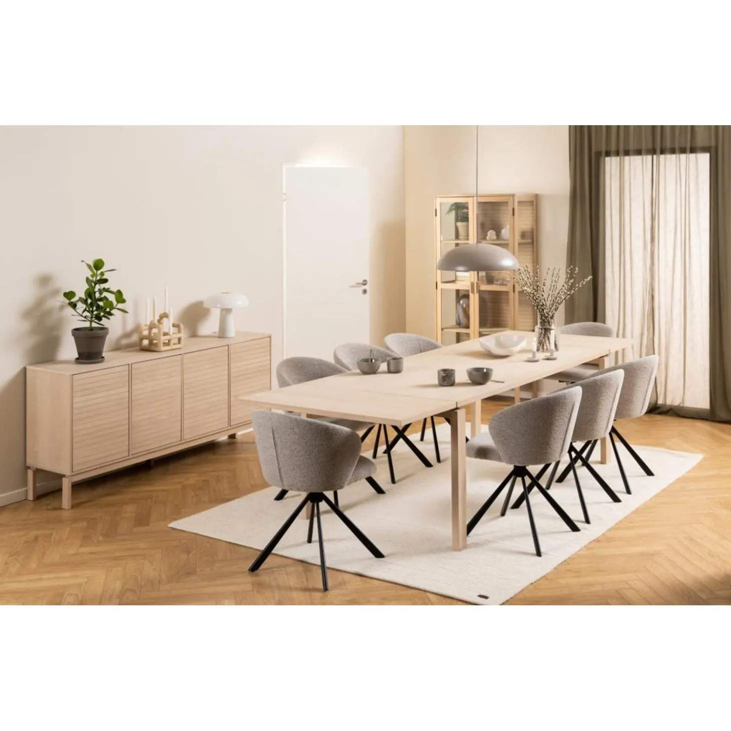 Coralie Matstol Monza tyg Beige