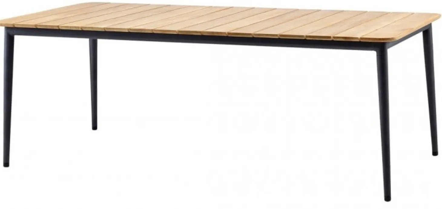 Core Bord 210x90cm Teak / Lava Grå