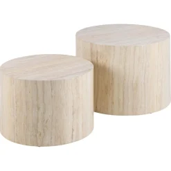 Dijon Satsbord Rund 58x58 cm Travertin