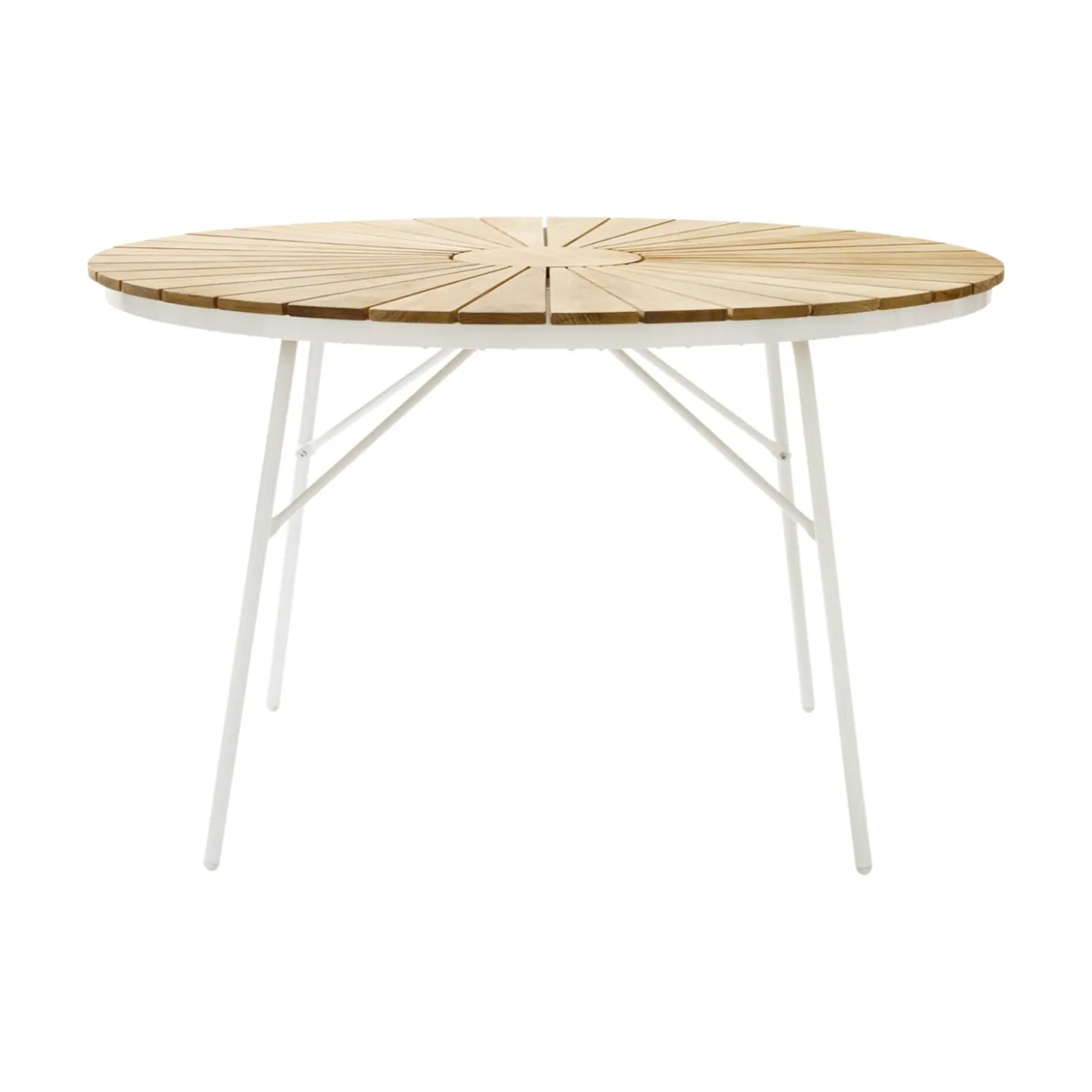 Ellen Trädgårdsbord i Teak och Aluminium 110 cm, Vit