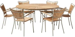 Ellen Trädgårdsstol i Teak och Aluminium Sandy Grey