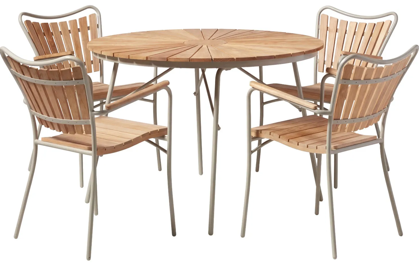 Ellen Trädgårdsstol i Teak och Aluminium Sandy Grey