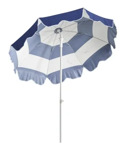 Follina Strandparasoll 180x203 cm Blå/Vit