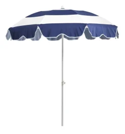 Follina Strandparasoll 180x203 cm Blå/Vit