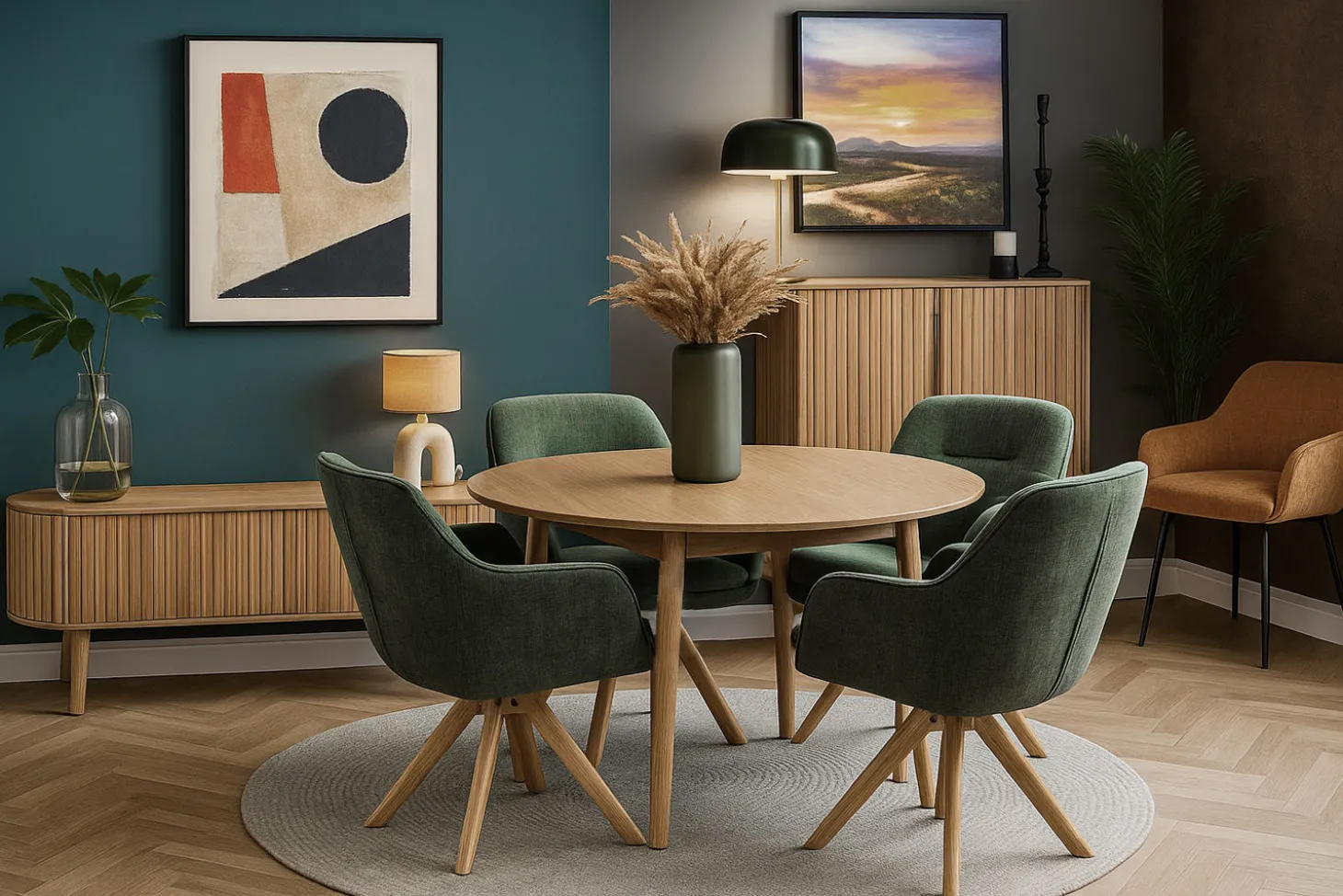 Garbo Matbord Rund 120 cm Naturlig Ek