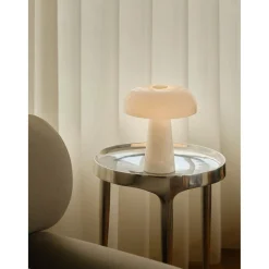 Glossy Bordslampa Vit