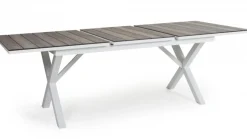 Hillmond Bord 100x166-226 cm Vit/Natur Laminat