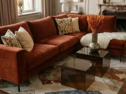Impulse Divansoffa Set 4 Classic Velvet Deep Orange