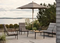 Indus 3-sits Soffa Svart/Teak