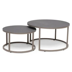 Jet Set Rund Utesatsbord Beige