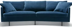 Julia 3-sits XL Svängd Soffa Classic Velvet D. Blue