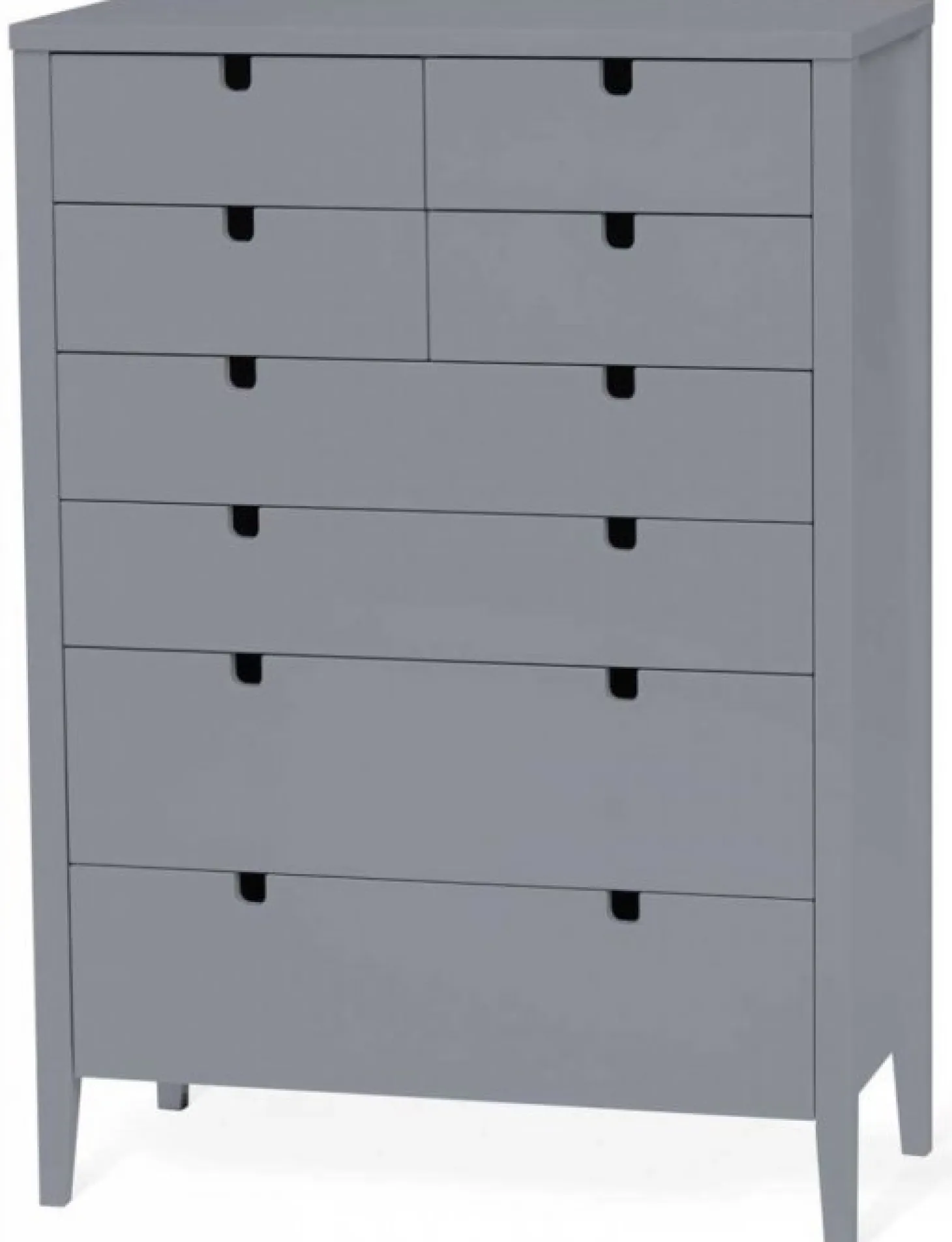 Klinte Byrå 4+4 Lådor Grå