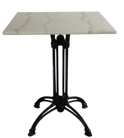 Krögaren Utebord 70x70 cm Vit/Svart