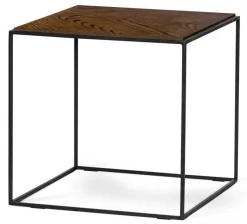 Lime Soffbord 50x50cm Svart/Brunbetsad Ek
