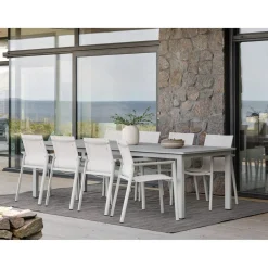 Lomma XL 260-380x100 cm Utebord Light Grey