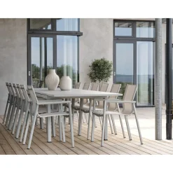 Lomma XL 260-380x100 cm Utebord Light Grey