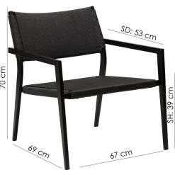Loop Loungefåtölj Black
