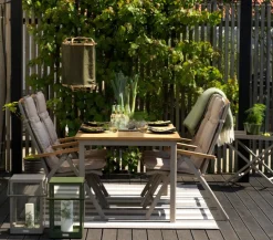 Lyon Bord 92x152-210 cm Khaki/Teak