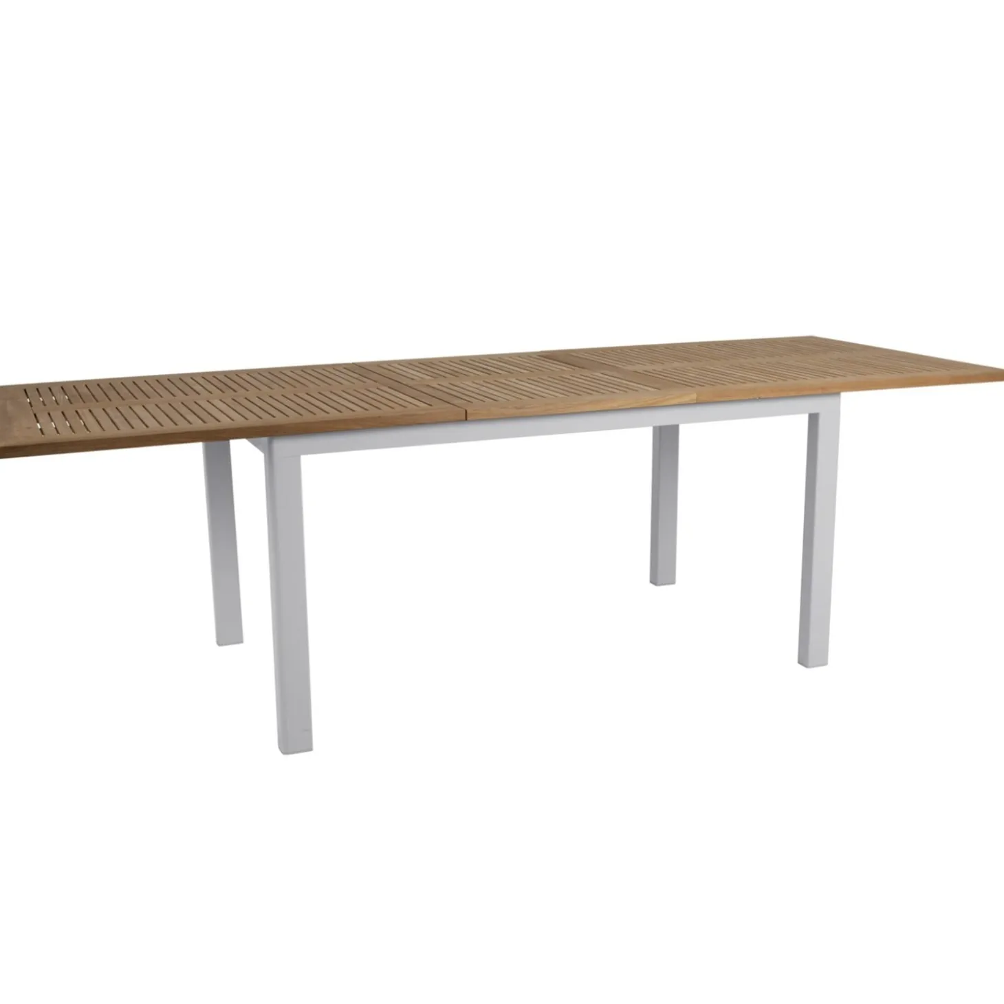 Lyon Utebord 92x194-252 cm Light Grey/ Teak