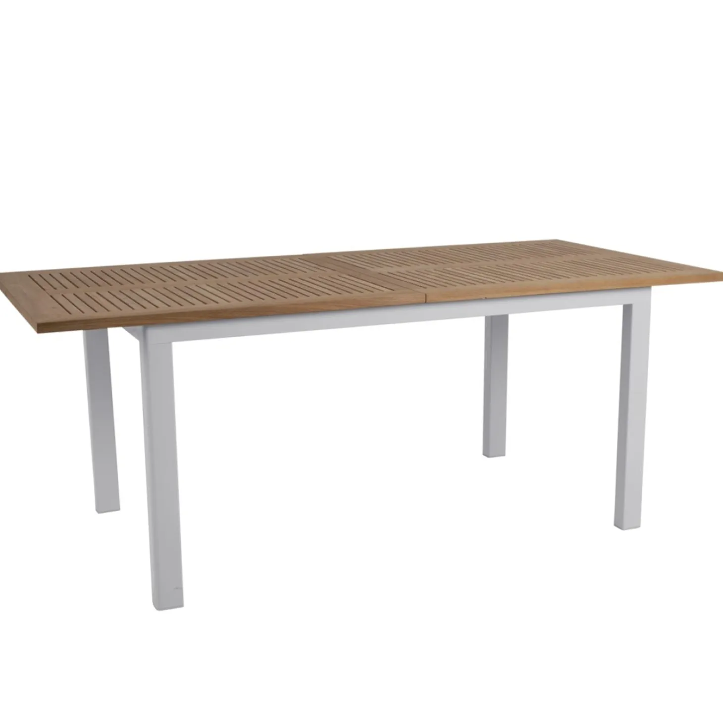 Lyon Utebord 92x194-252 cm Light Grey/ Teak