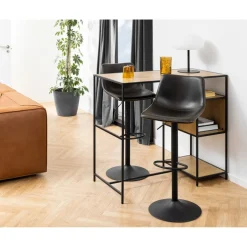 Mathilde Barstol PU Vintage Svart