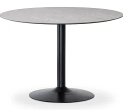 Miles Matbord Ø 110 cm Sandstenslaminat, Trumpfot
