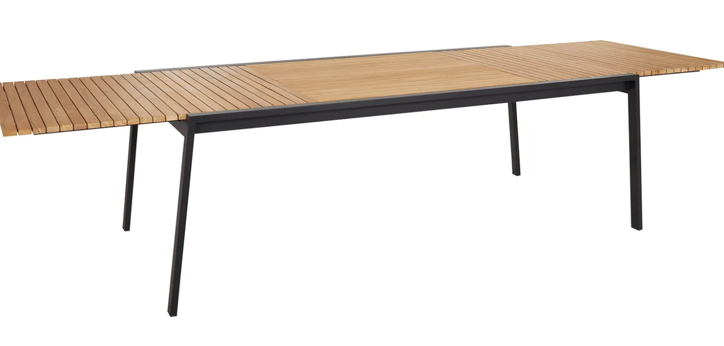 Naos Matbord 220-320 cm Svart/Teak