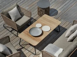 Nolli Soffbord 140x70 cm Svart/Teak