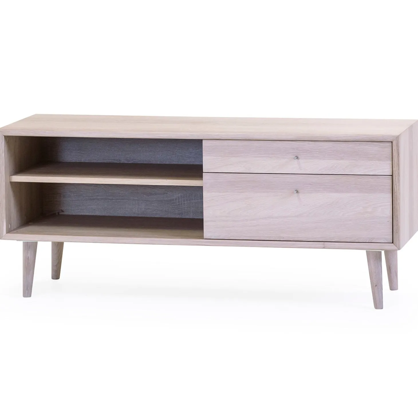 Nordik Mediabänk 120cm Vitoljad ek