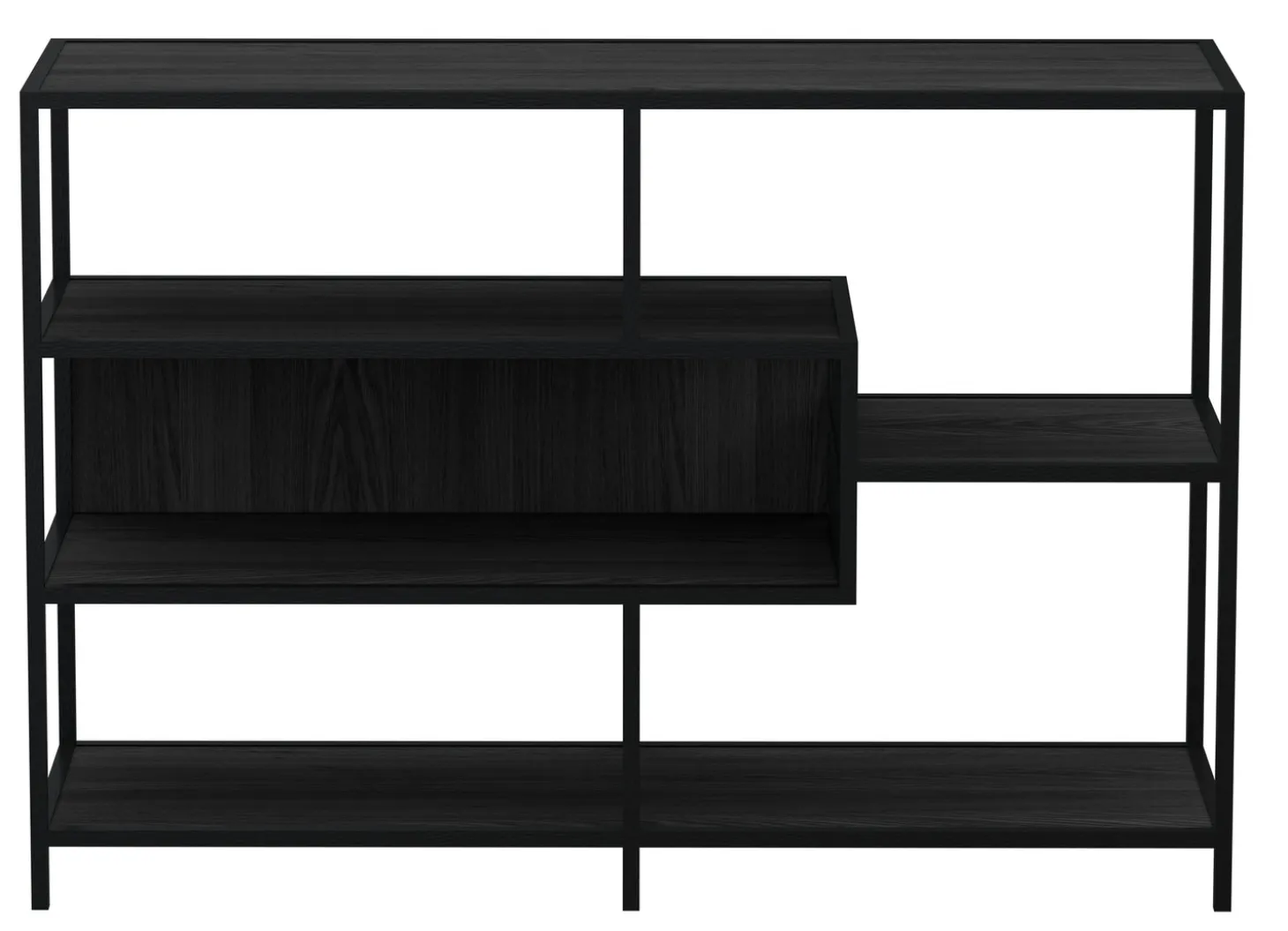 Notting Hill Bokhylla Panel 78x114x35 cm Svart