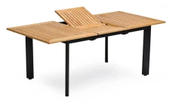 Nydala Utebord 96x150/200 cm Svart/Teak
