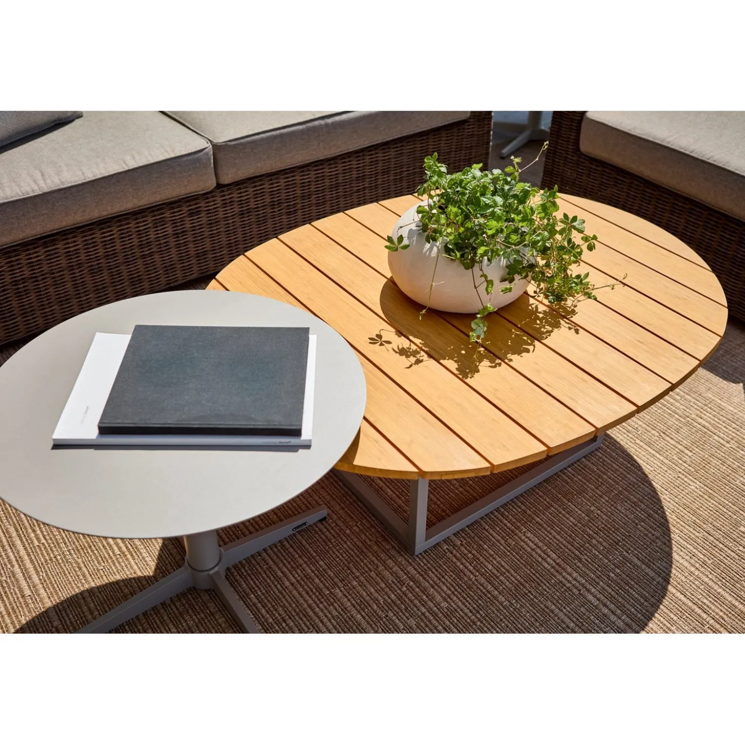 Olive Soffbord 110x80 cm Khaki/Bambu