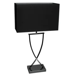 Omega Bordslampa 69 cm Svartkrom/Svart