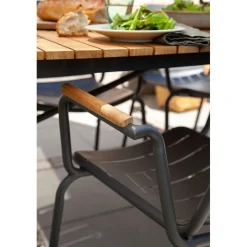 Parc Antracit/Teak Trädgårdsbord