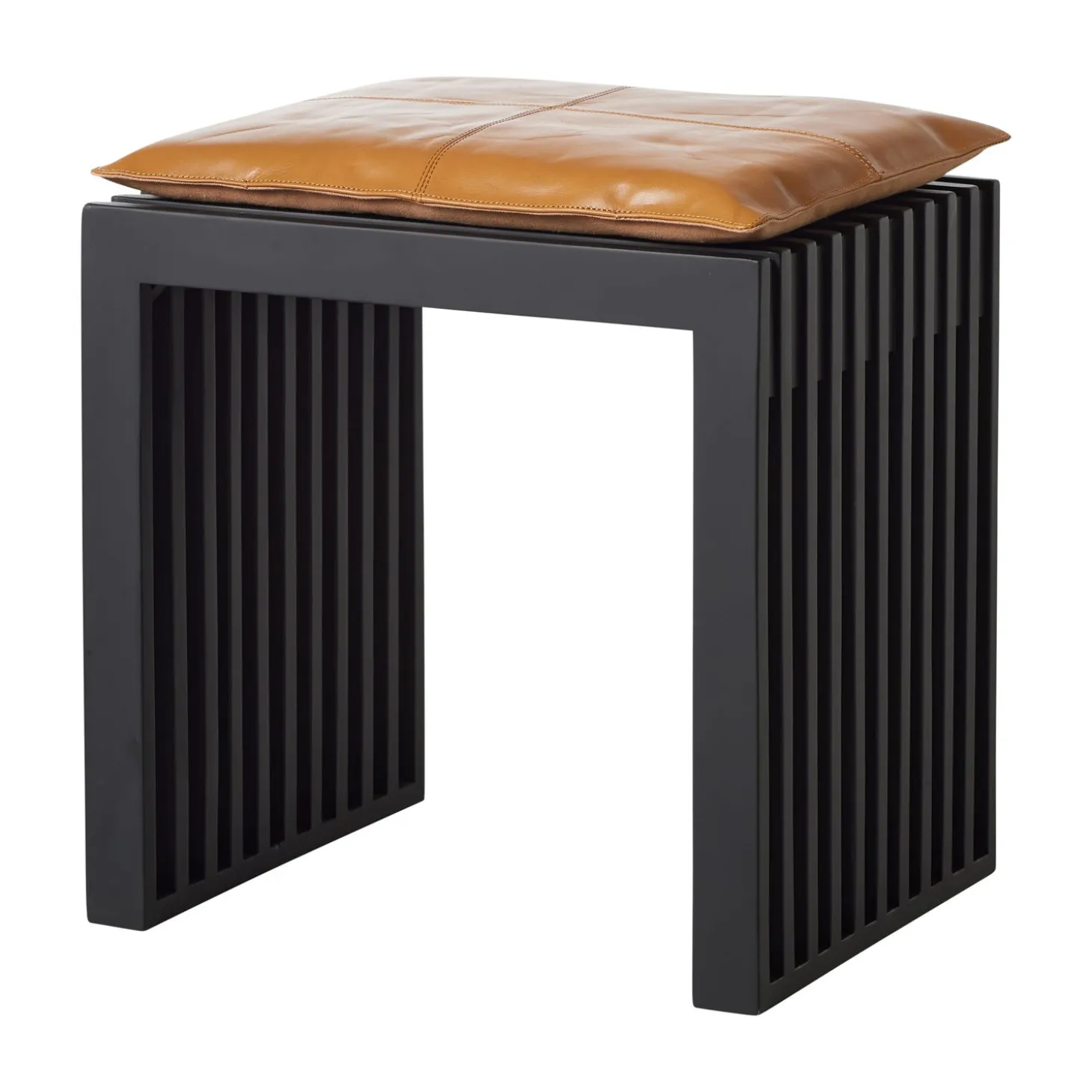 Rib Set Pall Svart Mahogny, Ljusbrun Sittdyna