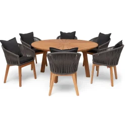 Ringsjö Utebord Ø150 cm Brun