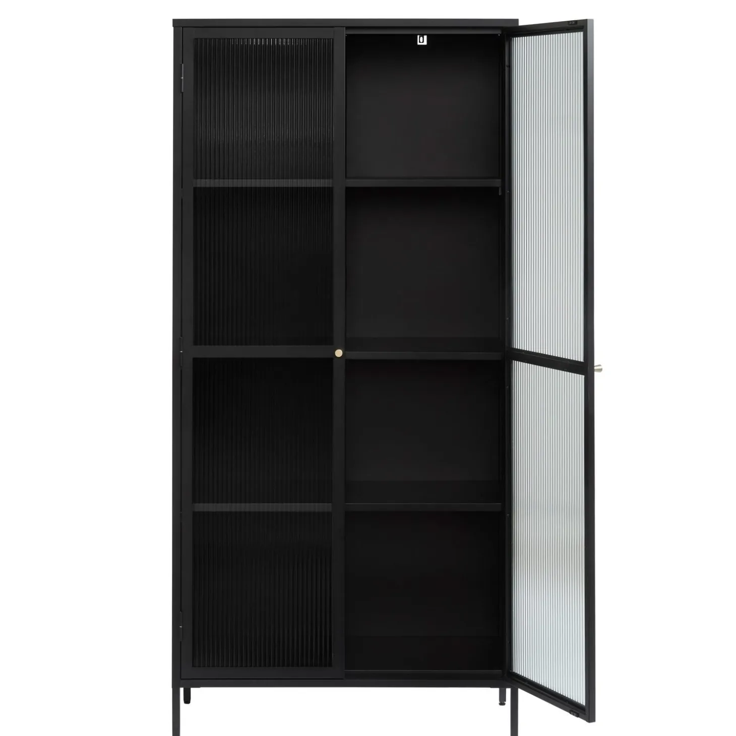 Riviera Vitrinskåp 190 cm Svart