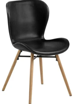 Sedan Matstol PU retro Svart/Ek