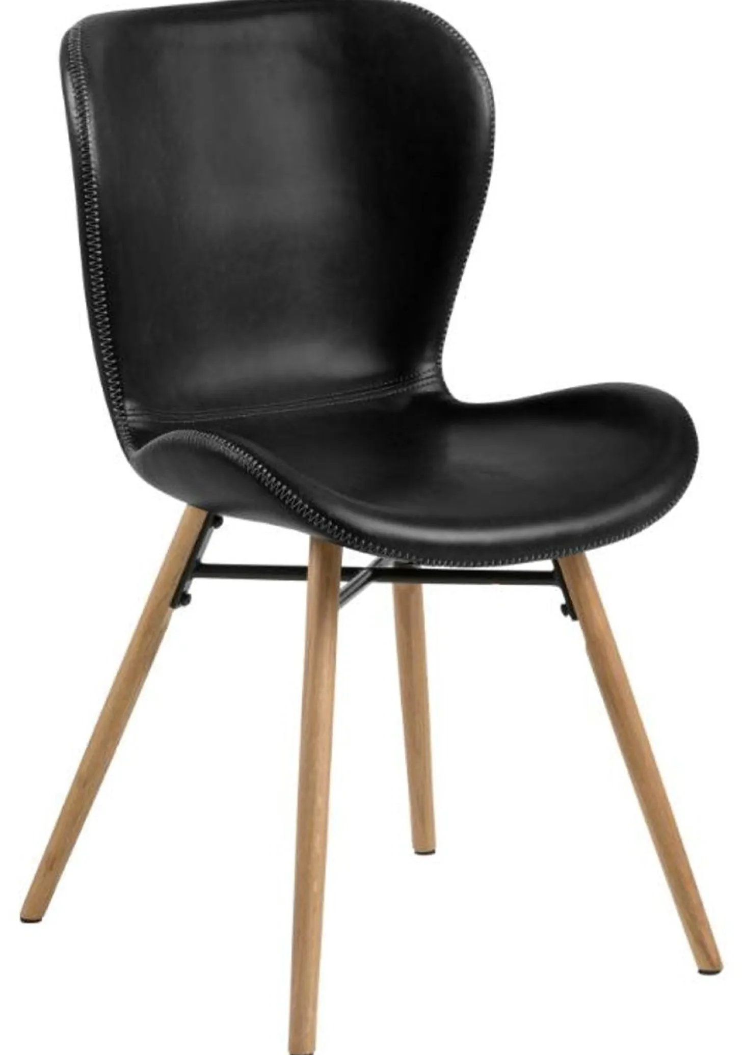 Sedan Matstol PU retro Svart/Ek