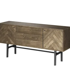 Sideboard Nr.230 Fiskbensdörrar 180x85 cm Rökoljad Ek