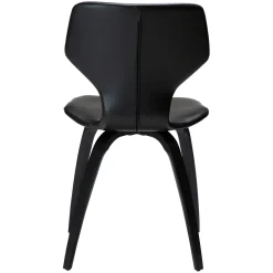 S.I.T Stol Vintage Black Art.Leather, Black Oak