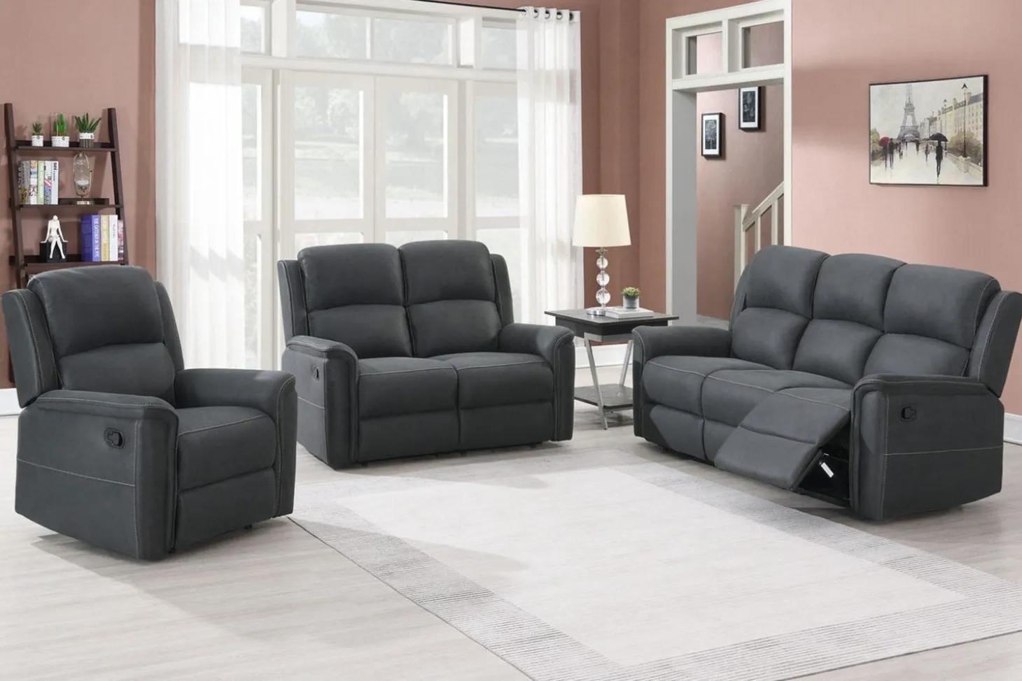 Staffan 3-Sits Reclinersoffa Grå