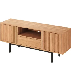 TV-bänk Nr.230 Trädörrar 130x35 cm Oljad Ek